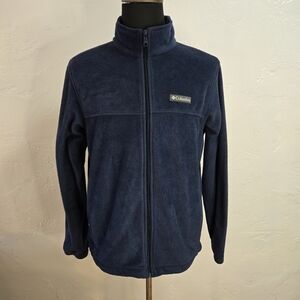 Columbia Men's Fleece Jacket Full Zip Blue Size L